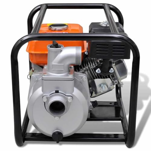 Pompe à eau à moteur à essence 4800 W 50 mm pour jardin, bassin, filtration, circulation et drainage, débit 30 m³/h, hauteur 26 m, structure métallique robuste, usage irrigation et vidange