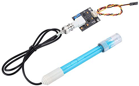 ASHATA 5 V PH Sensormodul + PH Sonde - Composite Elektroden Testcodesensor, 0-14PH