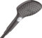 hansgrohe Duschkopf Raindance Select E, Handbrause 120mm, 3 Strahlarten, Brushed Black Chrome