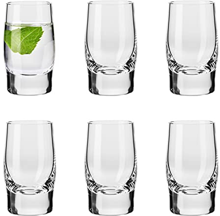 Barski Schnapsglas – Set mit 6 Gläsern – Kristallglas – 50 ml – verwenden Sie es für – Likör, Whiskey, Wodka – Cordial – sehr langlebig – von Barski