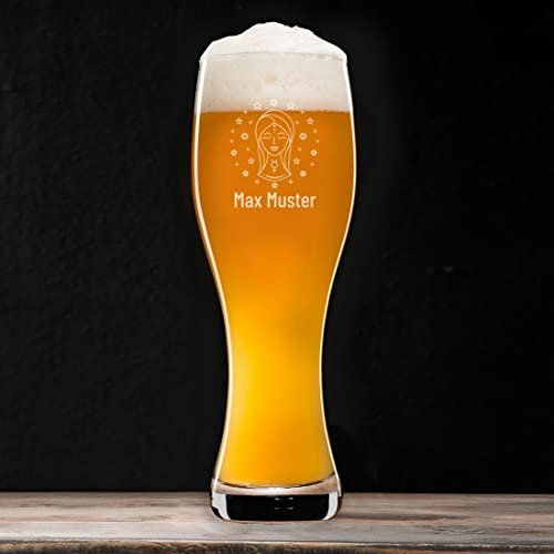 Manutextur Weizenglas Taverna - mit Name - Motiv%MotivName% - Weizen-Bierglas mit Gravur - Weißbierglas - personalisiert - graviert - persönliches Geschenk