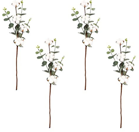IMIKEYA 4stücke Kunstrasen Und Künstliche Blumen Für Blumendekoration Stoffgrasdeko Und Kunstbaumwolle Mit Realistischen Pflanzen Für Garten Und Haus