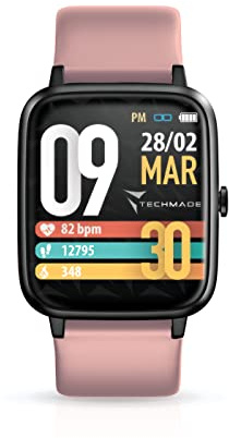 Smartwatch Unisex, Orologio Fitness con Contapassi, Frequenza Cardiaca, Sonno, Sport CON GPS INTEGRATO, per attività in door e out door | Android e iOS (TOTAL PINK)