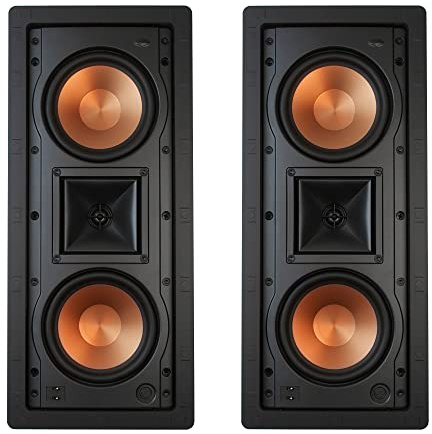 Klipsch R-5502-W II in-Wall Left, Center or Right (LCR) in-Wall or in-Ceiling Speaker Two-Pack