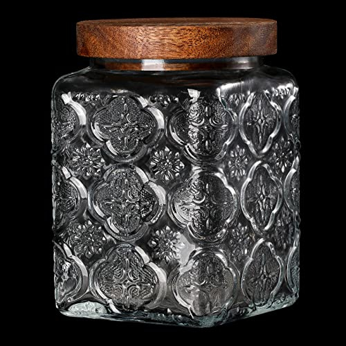 CUNQN Vorratsdosen Glas Vorratsgläser mit Deckel 750ML Glasbehälter für Spaghetti Müsli Bohnen Mehl Haferflocken