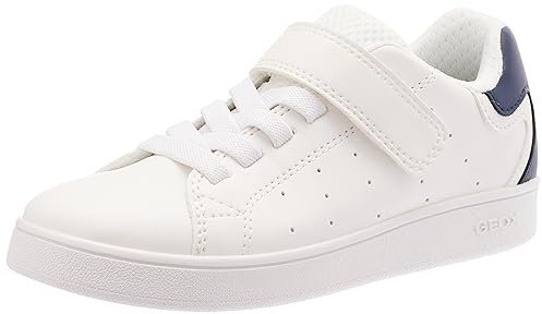 Geox J Eclyper Boy A, Scarpe da ginnastica Bambini e ragazzi, White Navy, 37 EU