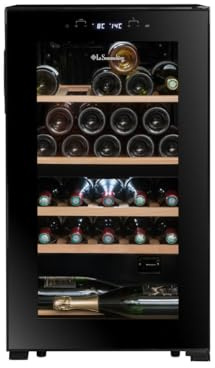 LA SOMMELIERE Cave de mise à température double zone SLS32DZBLACK 32 Bouteilles
