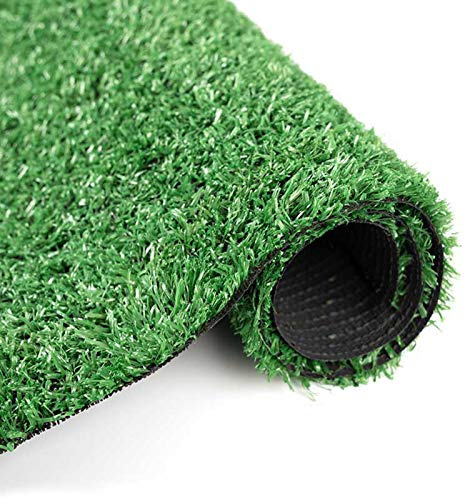 Faux Gazon synthétique Vert de 10 mm, décoration de Paysage de Cour intérieure ou extérieure à Haute densité pour Balcon, terrasse (2 × 5 m)