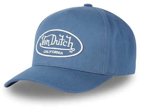 Von Dutch Tracker Kappe Herren Hypoallergen, Cap Herren, Angenehm, Natürlich, Blau Weiss, Einheitsgröße