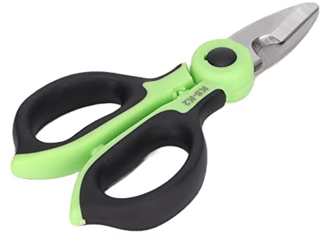 Forbici da Elettricista, Forbici da Taglio per Fili in Fibra Ottica, con Lame Affilate in Acciaio Inossidabile per Impieghi Gravosi e Design con Impugnatura in Gomma Morbida, per Il Taglio di Cavi in