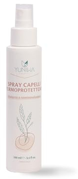 Thermo-Schutzspray, feuchtigkeitsspendend und remineralisierend, schützt das Haar vor Glätteisen, Föhn, Hitze, Sonne, fettet nicht, für alle Haartypen - natürlich, vegan, tierversuchsfrei, 200 ml