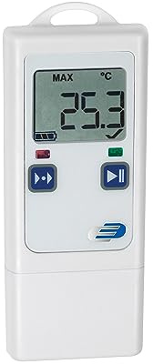 TFA Dostmann Digitaler Datenlogger LOG40, 31.1065.02, für Temperatur/externen Sensor, MAX/MIN/AVG, Alarm, Speicher für 40.000 Datensätze, USB-Schnittstelle, PDF-Ausgabe, weiß