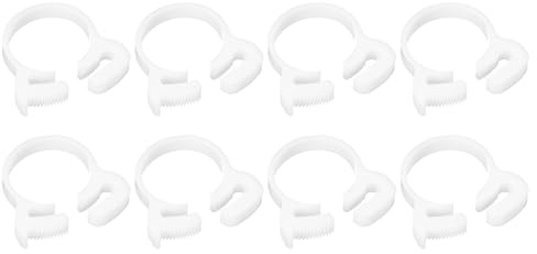 sourcing map Double Gripping Nylon Hose Clamps, 8pcs 26.4-28.4mm Adjustable Double Snap Grip Plastic Hose Clamp for Fuel Line Hoses Plumbing