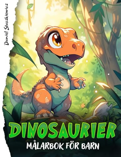 Målarbok för Barn: Dinosaurier