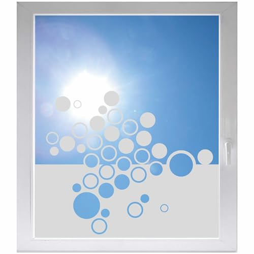 INDIGOS UG - Blase - ab 800x500 mm - Glasdekorfolie Silber fein satiniert - Blickdicht - Folie Duschkabine - Bad - Fensterfolie - selbstklebend - Dusche Sichtschutzfolie - individuelle Breite - matt