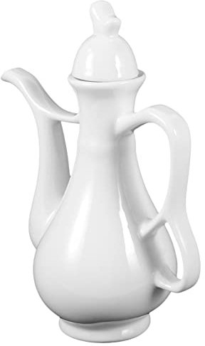Keramik Weinkrug 280ml Weiß für Camping und Riegel