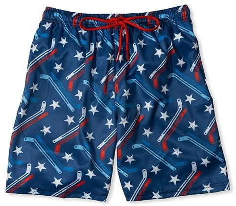 ChalkTalkSPORTS Hockey Swim Trunks - All American - Youth Medium