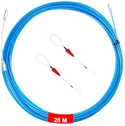 φ 3,6 mm Tire Fil électriques, Fish Tape Cable 20 m, Aiguille Passe Cable pour Câble de Communication Mur Conduit de Sol