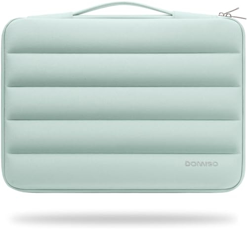 DOMISO 14 Zoll Laptop Hülle Tasche Laptoptasche Schutzhülle mit Tragegriff Wasserdicht Stoßfestes Laptophülle Sleeve Case für MacBook, HP, Dell, Asus Notebook, Mintgrün