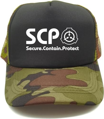 TeysHa Baseballkappe Snapback Sonnenhut SCP Foundation Secure Contain Protect Trucker Caps Sommer SCP Hüte Baseballkappe Sommer Outdoor Sonne Mesh Männer Frauen