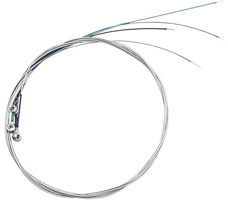 Ersatzsaiten für Bratsche, Ersatzsaiten für Bratsche | 4X Bratschensaiten, kompletter Satz, Silber-Nickel-Chrom-Saiten,Musikinstrumentenzubehör, verstärktes Viola-Ersatzteil für Lernende, Spieler