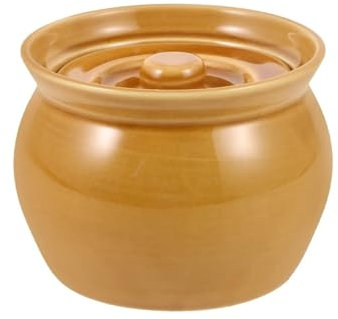 BOJHGO Cocotte Pentola di Terracotta for cuocere a Fuoco Lento Vaso for zuppa con Coperchio Piccola Ciotola in Ceramica for stufato Copri stoviglie Ceramica Cucina Casseruola da Cucina