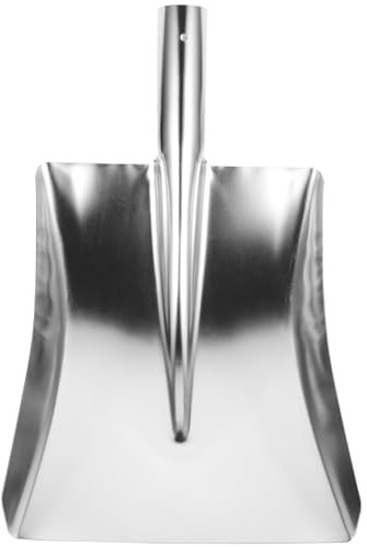 LOORGVEL Pala da Neve in Acciaio Inox senza Manico per Rimozione Neve e Spazzatura, Strumento per Pulizia Casa e Giardino, Pala Quadrata Resistente per Esterni e Interni