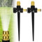 Lot de 2 arroseurs de pelouse en métal pour le jardin - Arroseur de jardin réglable - Arroseur automatique de jardin - Grande couverture de surface à 360 degrés pour pelouse et jardin