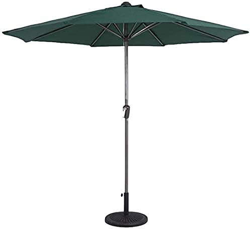Garden Paraguas Parasol Sun Parasol Paraguas Jardín de 9 'Patio Paraguas para Paraguas para Paraguas para Paraguas de Mesa al Aire Libre con manivela sinuosa, sombrilla de Mercado Impermeable de