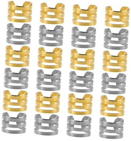 Haarringe für Zöpfe 200 Stück aus Legierung Silber | Dreadlock Anhänger, 6x9mm Format, Leicht Anzubringen, für Alltag und Partys