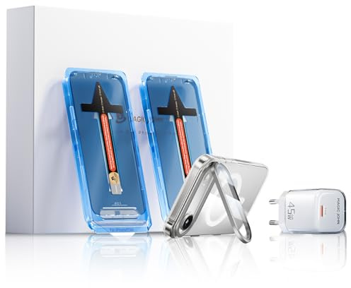 MAGIC JOHN für iPhone Air Telefon Zubehörpaket [für iPhone Sichtschutz Displayschutzfolie] [Linsenständer Hülle] [45W PD Schnelladegerät] 3-Teiliges Set