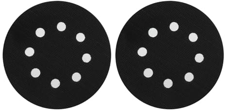 DCYQAIN 2Pcs 125mm 8-Hole Pad Savers, Hook & Loop Sanding Cushion Pads, Impact Resistant Noise Reduction Protectors for Random Orbital Sander Polisher
