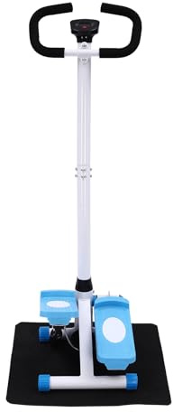 Mini stepper para casa con bandas de resistencia, sistema de accionamiento hidráulico, pedales de masaje antideslizantes, para entrenamiento eficaz de piernas, brazos y cuerpo completo, hasta 150 kg