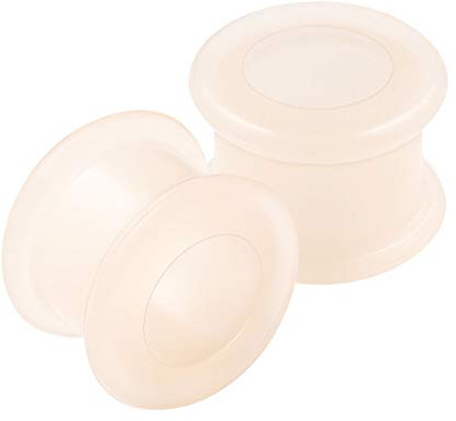 2 Stk Silikon Hautfarbe Fleischtunnel Piercing Schmuck