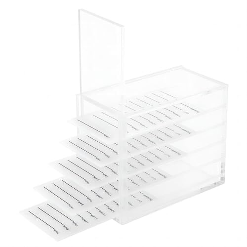 VIFERR 5 Layers Eyelash Extension Storage Box Makeup Organizer Holders False Eyelash Display Storage Container Lash Extension Organiser Glue Pallet Holder for Grafting Lash Extension
