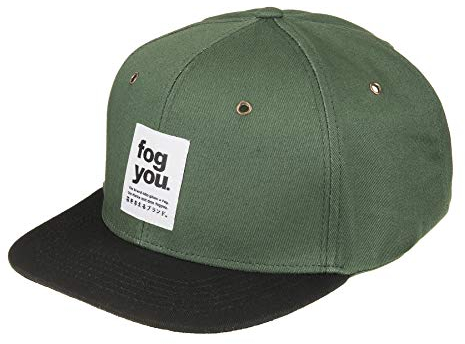Nebelkind Snapback-Cap-Herren Damen Chave Grün-schwarz Fog You, Einheitsgröße OneSize, Größenverstellbar, Unisex, hochwertige Basecap trendig, Streetwear Style, Baseball-Kappe mit geradem Schirm