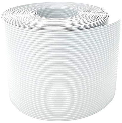 Zaun Sichtschutzstreifen – 26 m lang, 19 cm hoch, Weiß, idealer Sichtschutz für Gartenzaun, Doppelstabmattenzaun, FORTENA