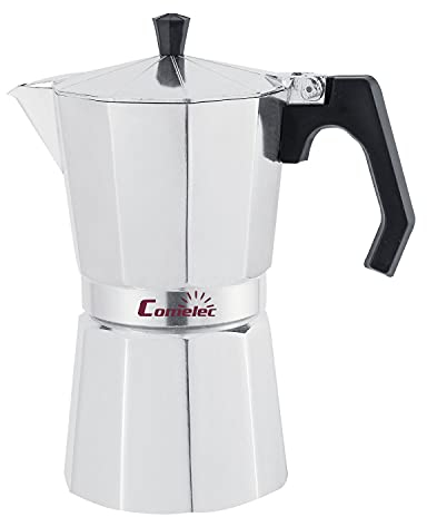 Cafetera de Aluminio de diseño Clásico Italiano de 3 Tazas CA 6103 . Con todas las propiedades del aluminio para conseguir un auténtico sabor a café.