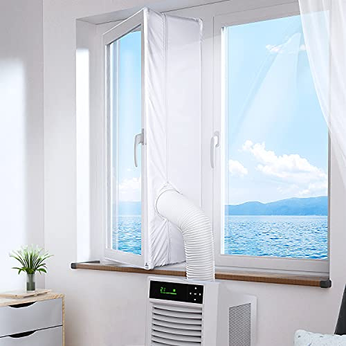iRhodesy Fensterabdichtung für Mobile Klimageräte, Wasserdicht Weiß Klimaanlage Fensterabdichtung Verwendet für Hot Air Stop (300cm)