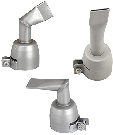 Lot de 3 buses plates pour pistolet à air chaud - 3 styles de 20 mm - 90 degrés/120 degrés/pistolet à air chaud - Accessoires de soudure en plastique PP et PVC