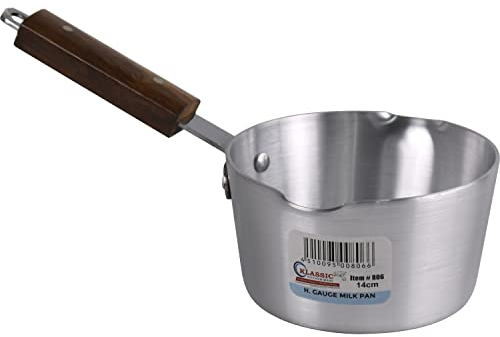 Aluminium Milk Pan Double Spout Easy Pour. (14 Cm)
