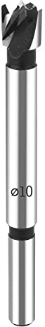 HPHOPE 10mm Forstner Bit, Forstner Drill Bit 10mm for Wood, Round Shank Drill