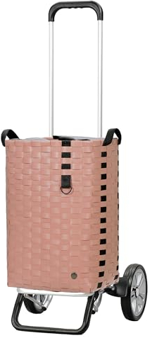 ANDERSEN Einkaufstrolley - Alu Star Shopper Silja Terra pink 53 L handgemacht, Handwagen, recycelt, Aluminium, höhenverstellbar, Räder abnehmbar