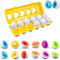AUFIKR Matching Eggs for Toddlers, 12 pcs Set Color & Shape Recoginition Sorter Puzzle for Easter Travel Bingo Game,Sorting Fine Motor Skills, Easter Gifts Basket Stuffers