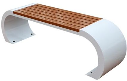 GAMAK Gartenbank Wetterfest Modern，gartenbank Metall Ohne Lehne，Gartenmöbel Outdoor Bank Balkonbank für 2 Bis 3 Personen für Terrasse, Balkon und Garten Parkbank (Size : 120cm)