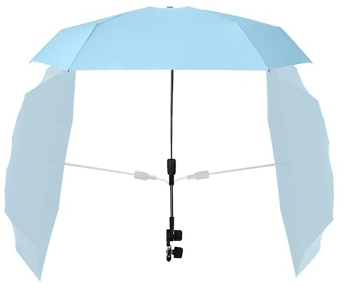Clip- -Regenschirm für Kinderwagen, Kinderwagen-Regenschirm | 360° verstellbarer Kinderwagenschirm mit Klemme, Sonnenschirm für Kinderwagen, UPF 50+, zum Anklippen, für Kinderwagen