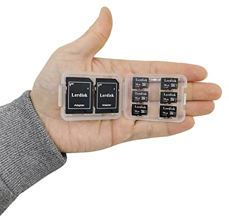 Lot de 6 Cartes Micro SD 16 Go U1 Classe 10,60 Mo/s de Lecture pour Appareil Photo 1080p, Console de Jeu, Drone, téléphone Android (6 x 16 Go)