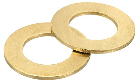 sourcing map Lot de 2 rondelles plates M33 en laiton de 59 mm de diamètre extérieur de 3 mm d'épaisseur pour vis, boulons, écrous