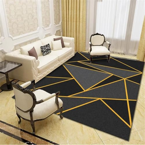 AITROMNI Bodenschutzmatte Teppich Kinderzimmer Bereich dreieckige geometrische Form Wohnzimmer nach Hause Dekoration Bettumrandung 180X270CM