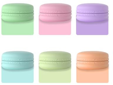 KGDUYC Döschen 10ml Sechs Farben Cremedosen, Leerdose Kleine Dosen Tiegel zum Befüllen Set mit Auslaufsicherem Deckel für Lotion Creme Lippenbalsame Kosmetik(6pcs)